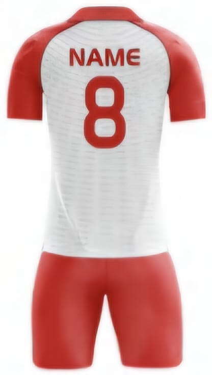 Rot/Weiß Polo Hinten