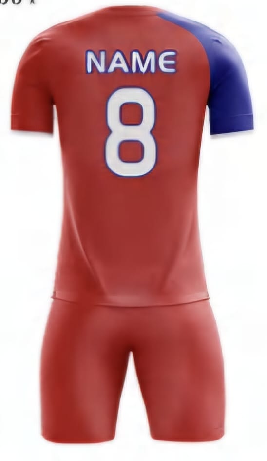 Blau/Rot Diagonal Hinten