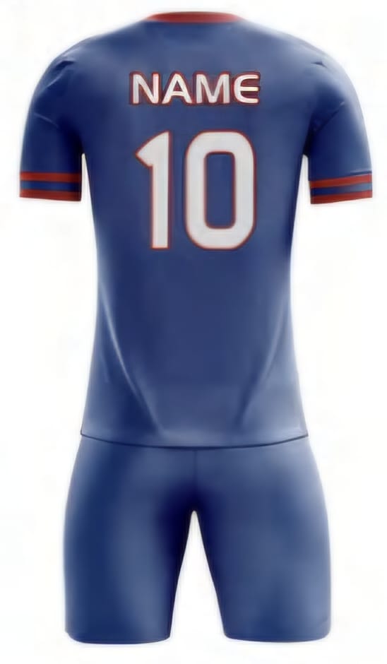 Blau/Rot Mehrfarbig Hinten