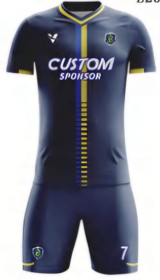 Dunkelblau/Gelb Einfarbig