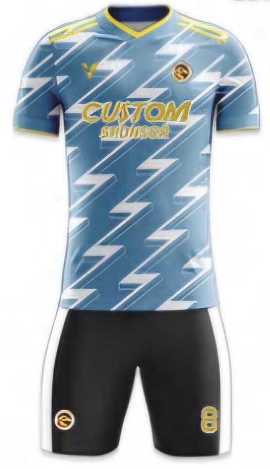 Hellblau Blitz Hinten