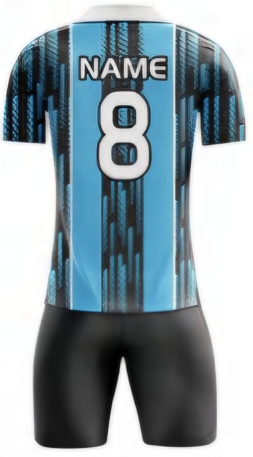 Hellblau/Schwarz Netz Hinten