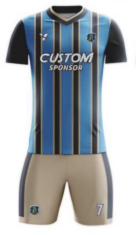 Hellblau/Schwarz Streifen