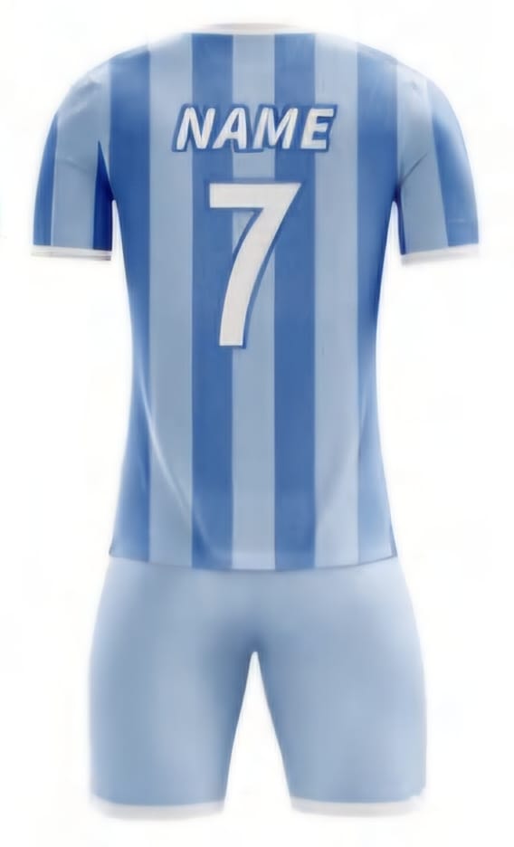 Hellblau/Weiß Chevron Hinten