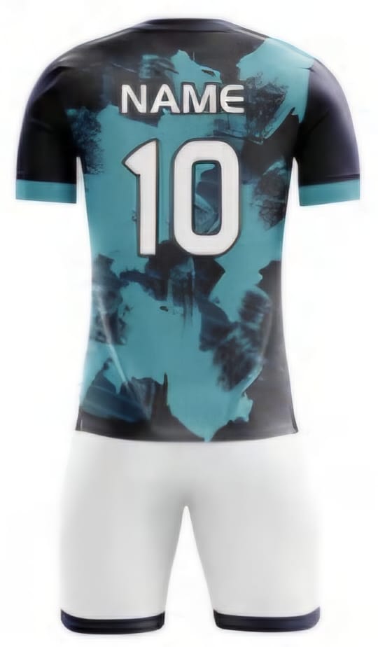 Hellblau/Weiß Streifen Hinten