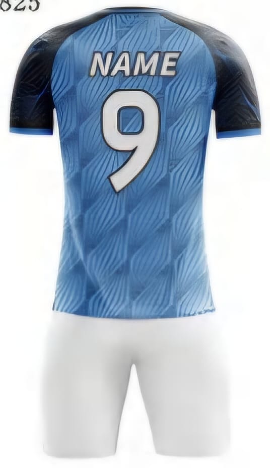 Hellblau Zickzack Hinten