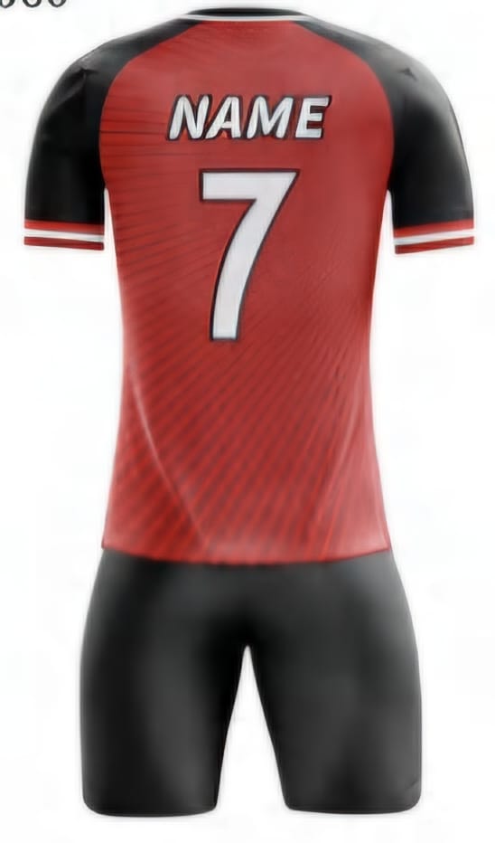 Rot/Schwarz Raglan Hinten