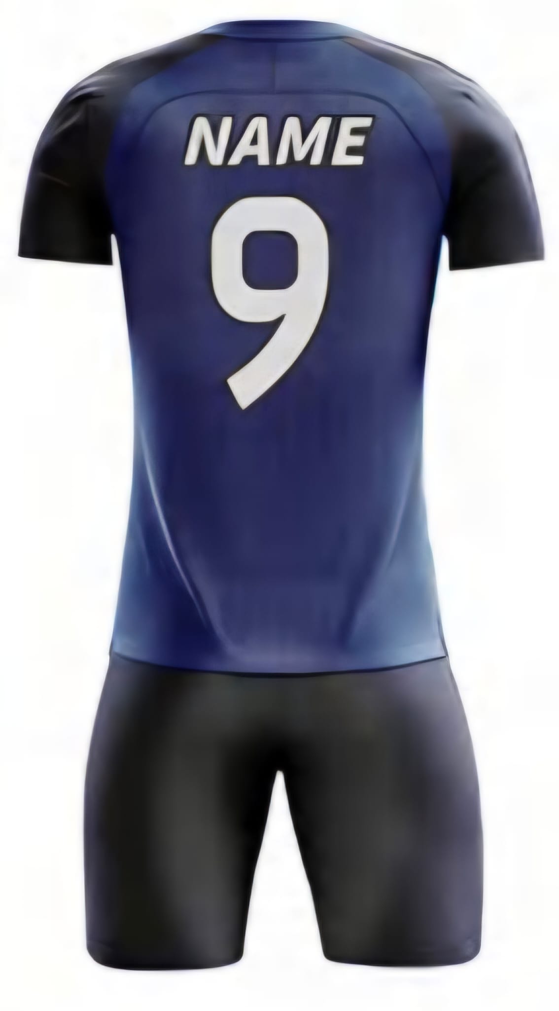 Schwarz/Blau Streifen Hinten