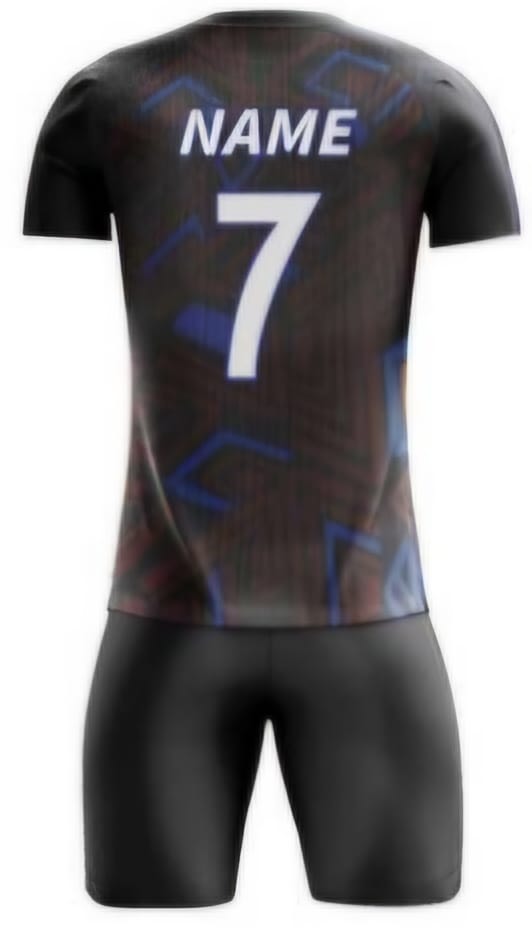 Schwarz/Braun/Blau Abstract Hinten