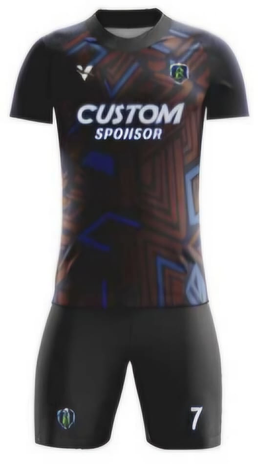 Schwarz/Braun/Blau Abstract