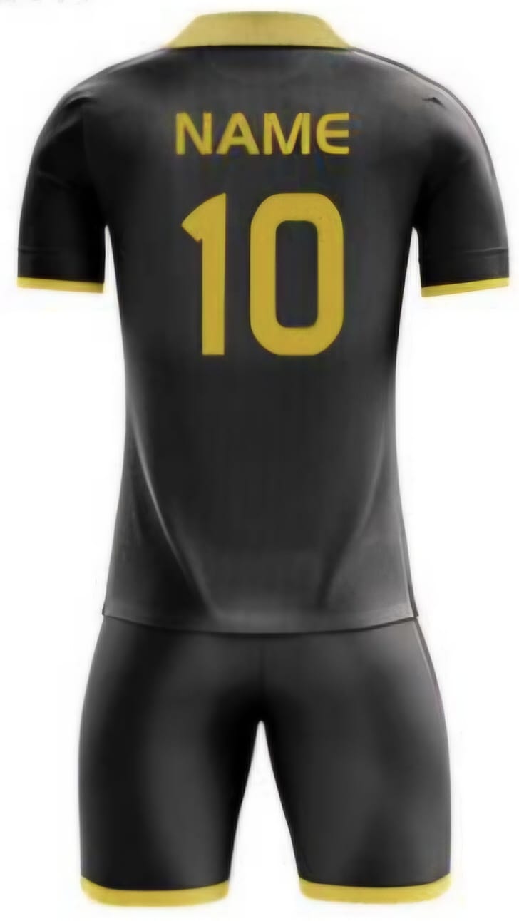 Schwarz/Gelb Einfarbig Hinten