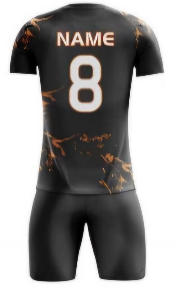 Schwarz/Gold Marmor Hinten