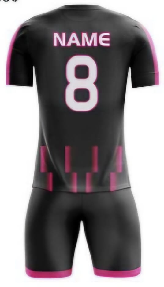 Schwarz/Pink Streifen Hinten