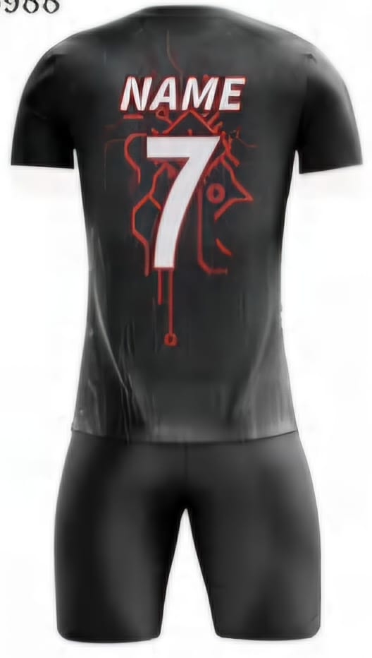 Schwarz/Rot Marmor Hinten