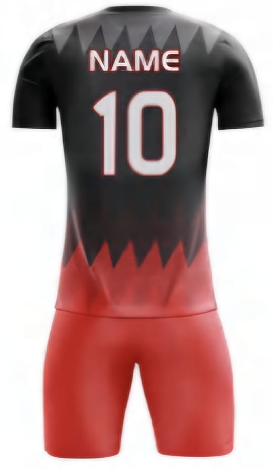 Schwarz/Rot Zacken Hinten