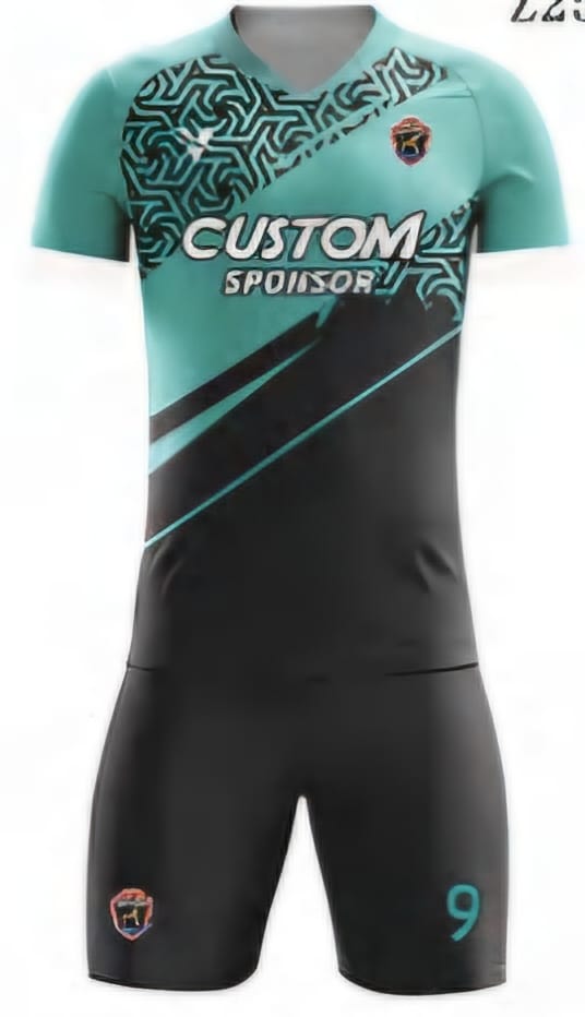 Türkis/Schwarz Streifen