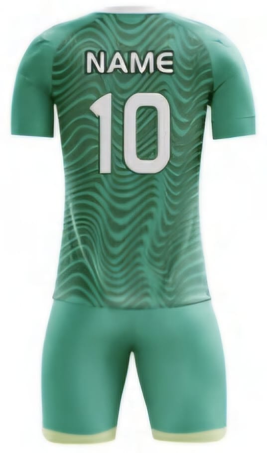 Türkis/Weiß Melange Hinten