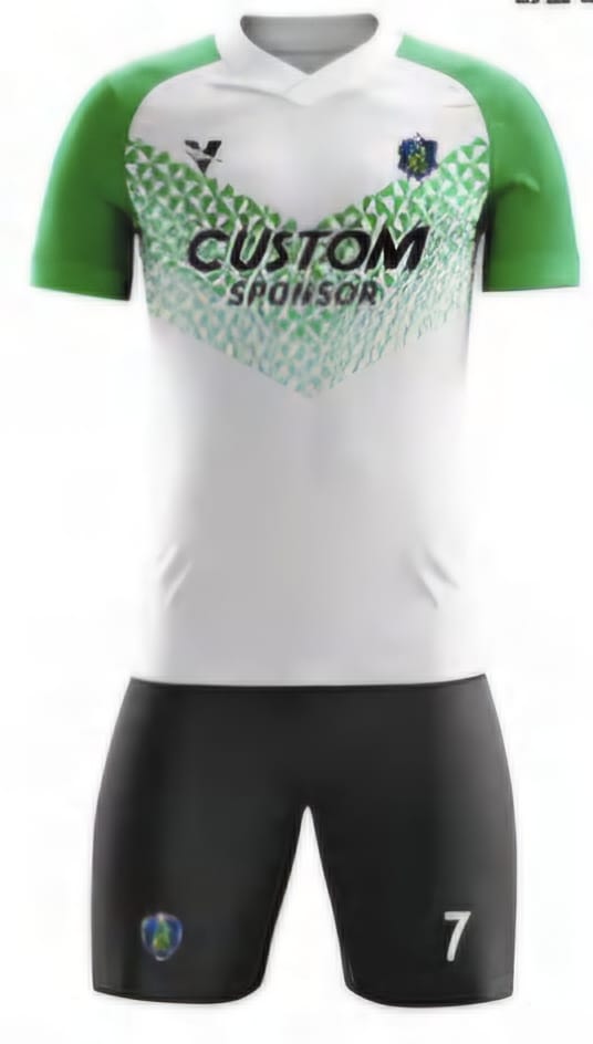 Weiß/Grün Einfarbig