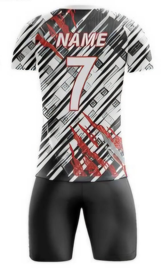 Weiß/Schwarz Einfarbig Hinten