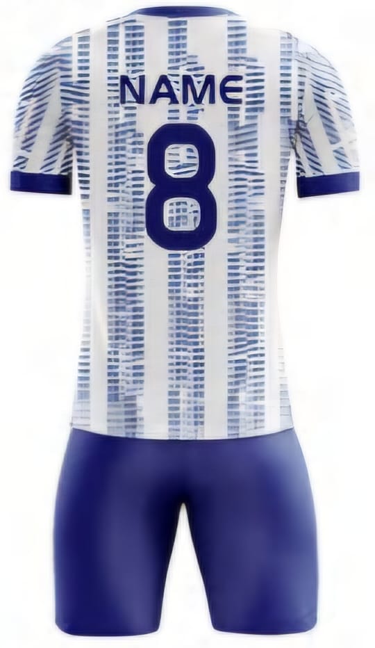 Weiß/Blau Skyline Hinten